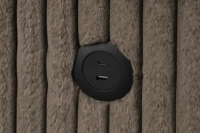 July Mocha Double Storage Chaise Sectional (w/ Pull Out Bed) **NEW ARRIVAL**