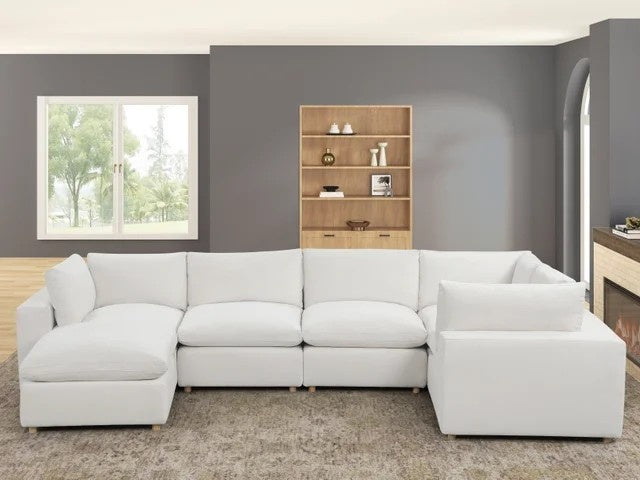 XLCLOUD BEIGE2 Sectional + Ottoman Set **NEW ARRIVAL**