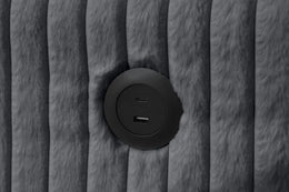 July Charcoal Double Storage Chaise Sectional (w/ Pull Out Bed) **NEW ARRIVAL**