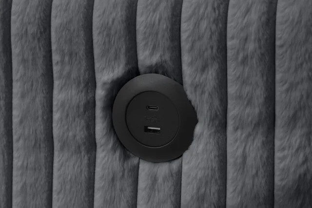 July Charcoal Double Storage Chaise Sectional (w/ Pull Out Bed) **NEW ARRIVAL**