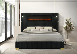 Romance2 Black Platform Bed - Queen, King **NEW ARRIVAL**