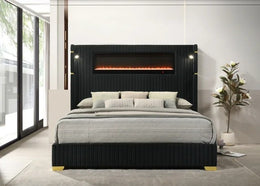 Romance2 Black Platform Bed - Queen, King **NEW ARRIVAL**