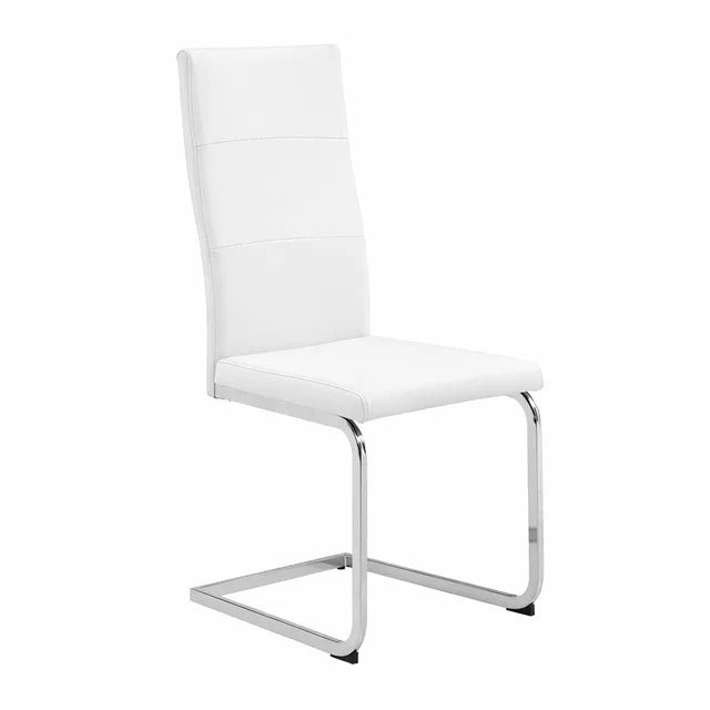 D201 White - Glass Table + 6 Chairs **NEW ARRIVAL**