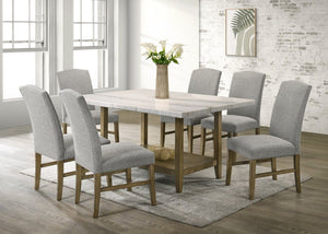 Lola10 - (GENUINE MARBLE) Table with 6 Chairs
