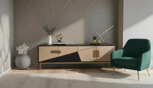Divolia TV Stand (Black & Grey)