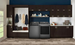 Package - LG - 4.1 Cu. Ft. High-Efficiency Top Load Washer with TurboDrum Technology and 7.3 Cu. Ft. Electric Dryer with Sensor Dry - Monochrome Grey