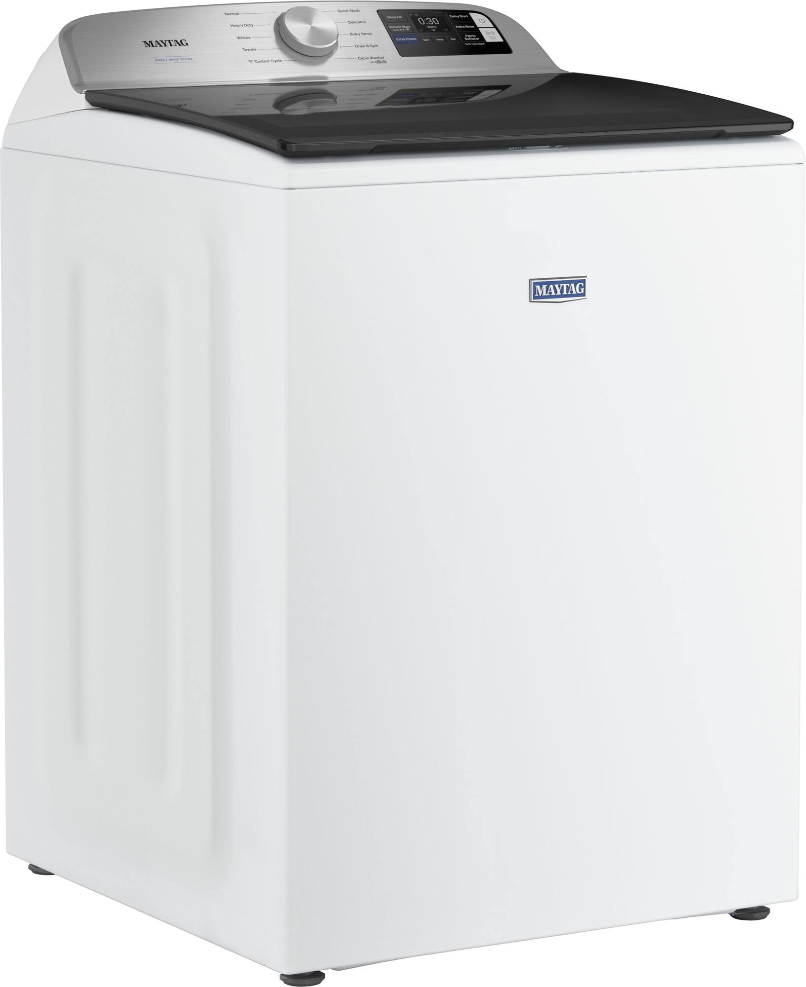 Package - Maytag - 5.3 Cu. Ft. High-Efficiency Smart Top Load Impeller Washer with Extra Power and 7.4 Cu. Ft. Smart Gas Dryer with Extra Power and Advanced Moisture Sensing - White