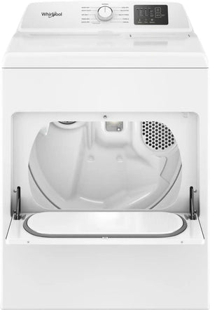 Package - Whirlpool - 4.3 Cu. Ft. High-Eficiency Top Load Washer with 2-in-1 Removable Agitator and Soft Close Glass Lid and 7.0 Cu. Ft. Gas Dryer with Adaptive Dry - Vented Matching - White