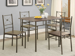 Anna  Rectangular Dining Table Set Dark