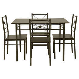 Anna  Rectangular Dining Table Set Dark