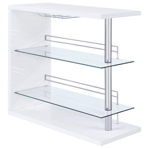 Prescott Rectangular Home Wine Table Black High Gloss