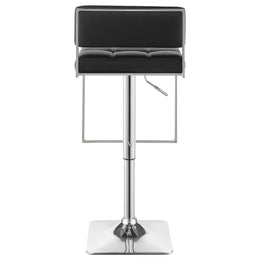 Alameda Adjustable Bar Stool Chrome and Black / Grey