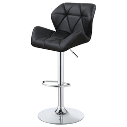 Berrington Upholstered Adjustable Bar Stool Grey (Set of 2)