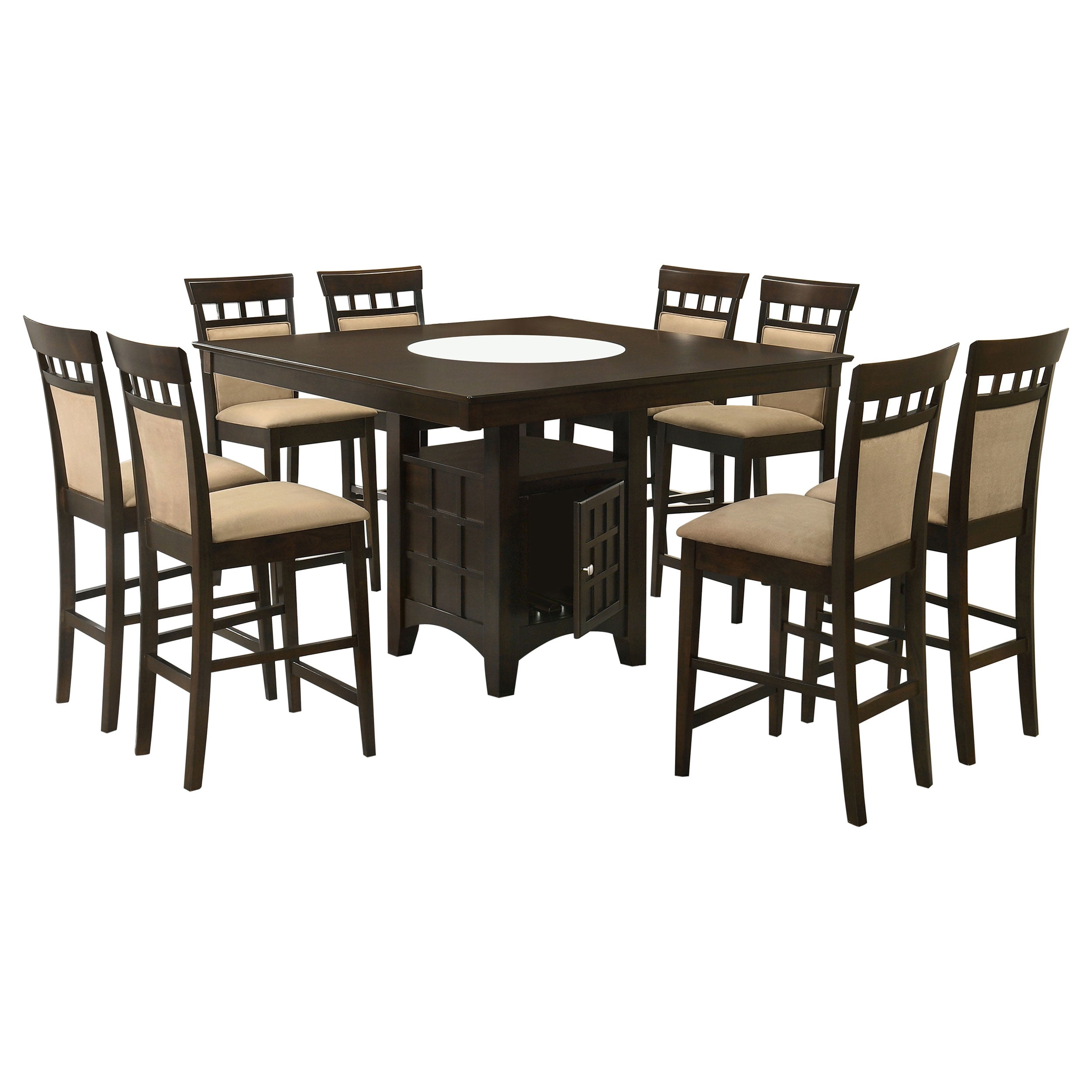 Gabriel  Square Counter Height Dining Set Cappuccino