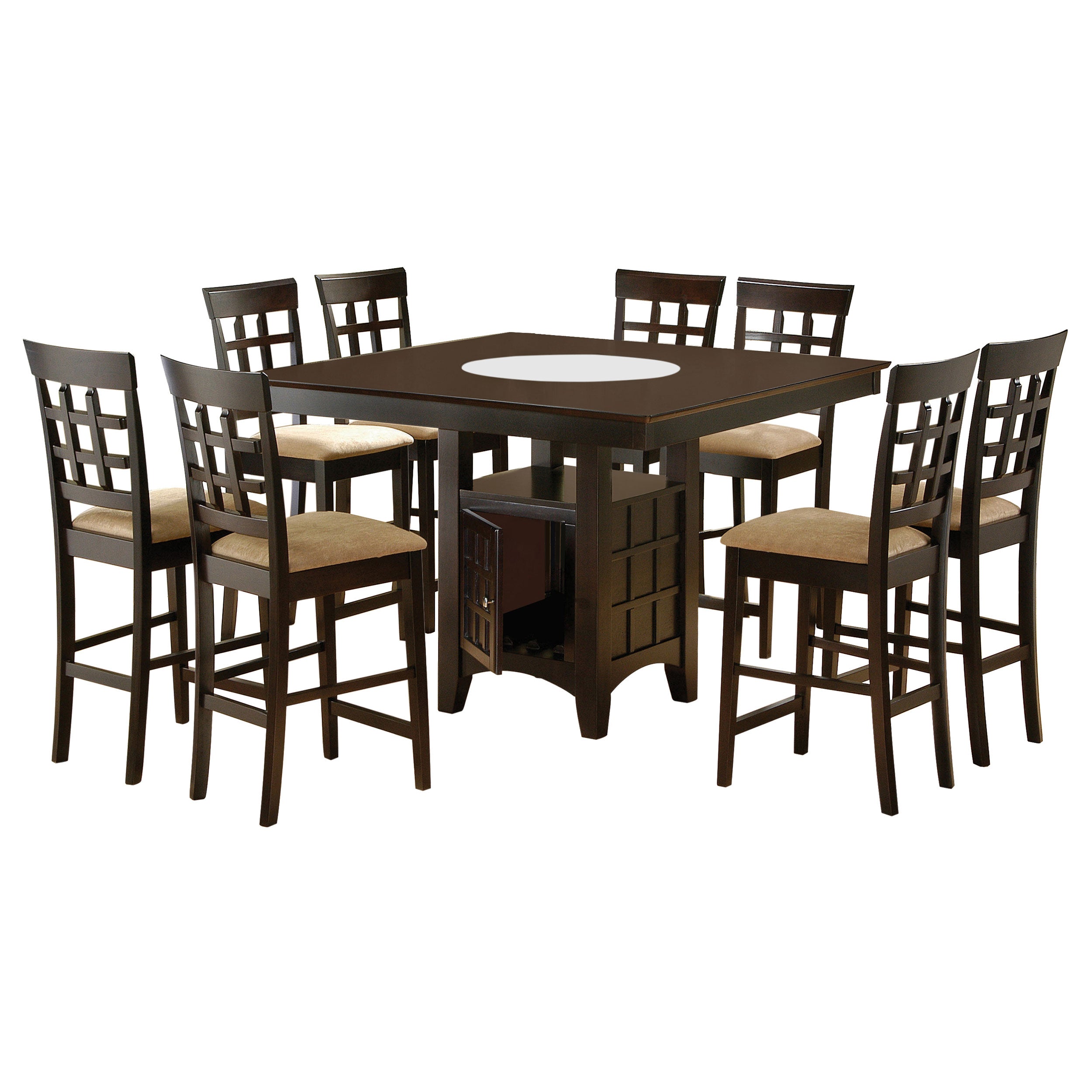 Gabriel  Square Counter Height Dining Set Cappuccino