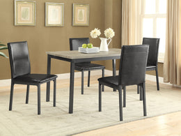 Garza  Rectangular Dining Table Set Black