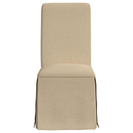 Shawna Upholstered Skirted Side Chair Light Grey (Set of 2)