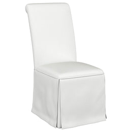 Shawna Upholstered Skirted Side Chair Light Grey (Set of 2)