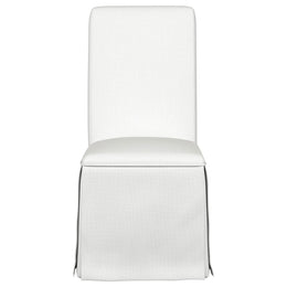 Shawna Upholstered Skirted Side Chair Light Grey (Set of 2)