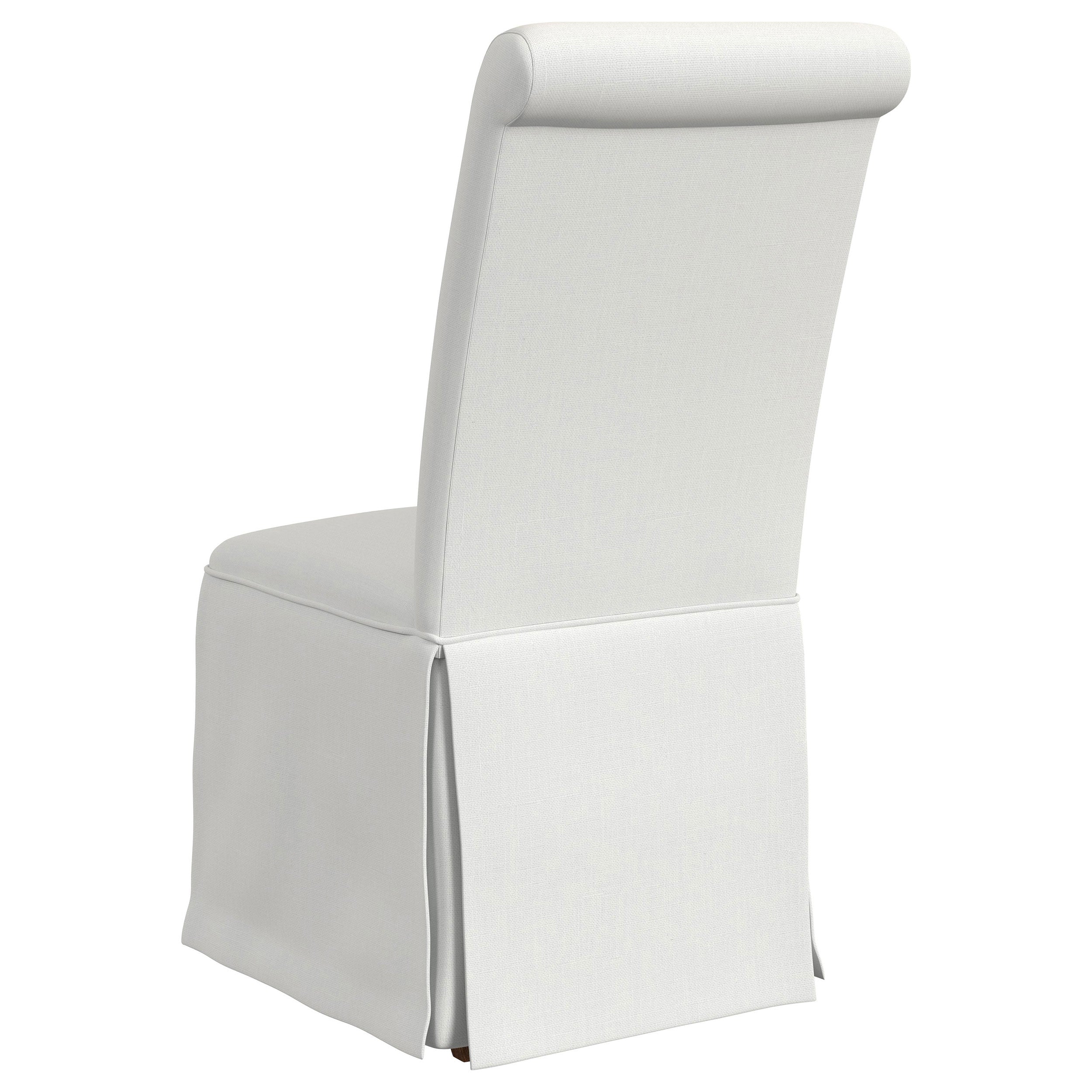 Shawna Upholstered Skirted Side Chair Light Grey (Set of 2)
