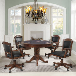 Turk  3-in-1 Dining and Game Table Set Tobacco