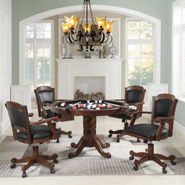 Turk  3-in-1 Dining and Game Table Set Tobacco