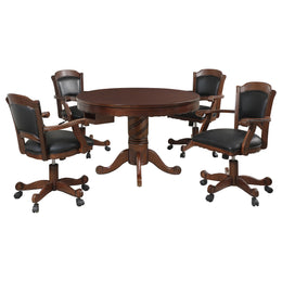 Turk  3-in-1 Dining and Game Table Set Tobacco