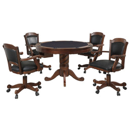 Turk  3-in-1 Dining and Game Table Set Tobacco