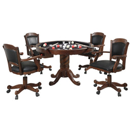 Turk  3-in-1 Dining and Game Table Set Tobacco