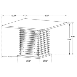 Stanton  Rectangular Dining Table Set Grey