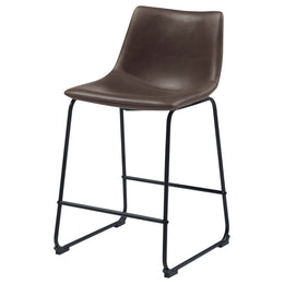 Michelle Upholstered Bar Chair Brown (Set of 2)