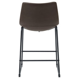 Michelle Upholstered Bar Chair Brown (Set of 2)