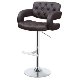 Brandi Adjustable Bar Stool Black / White and Chrome