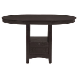 Lavon Oval 60-inch Extension Counter Dining Table Chestnut