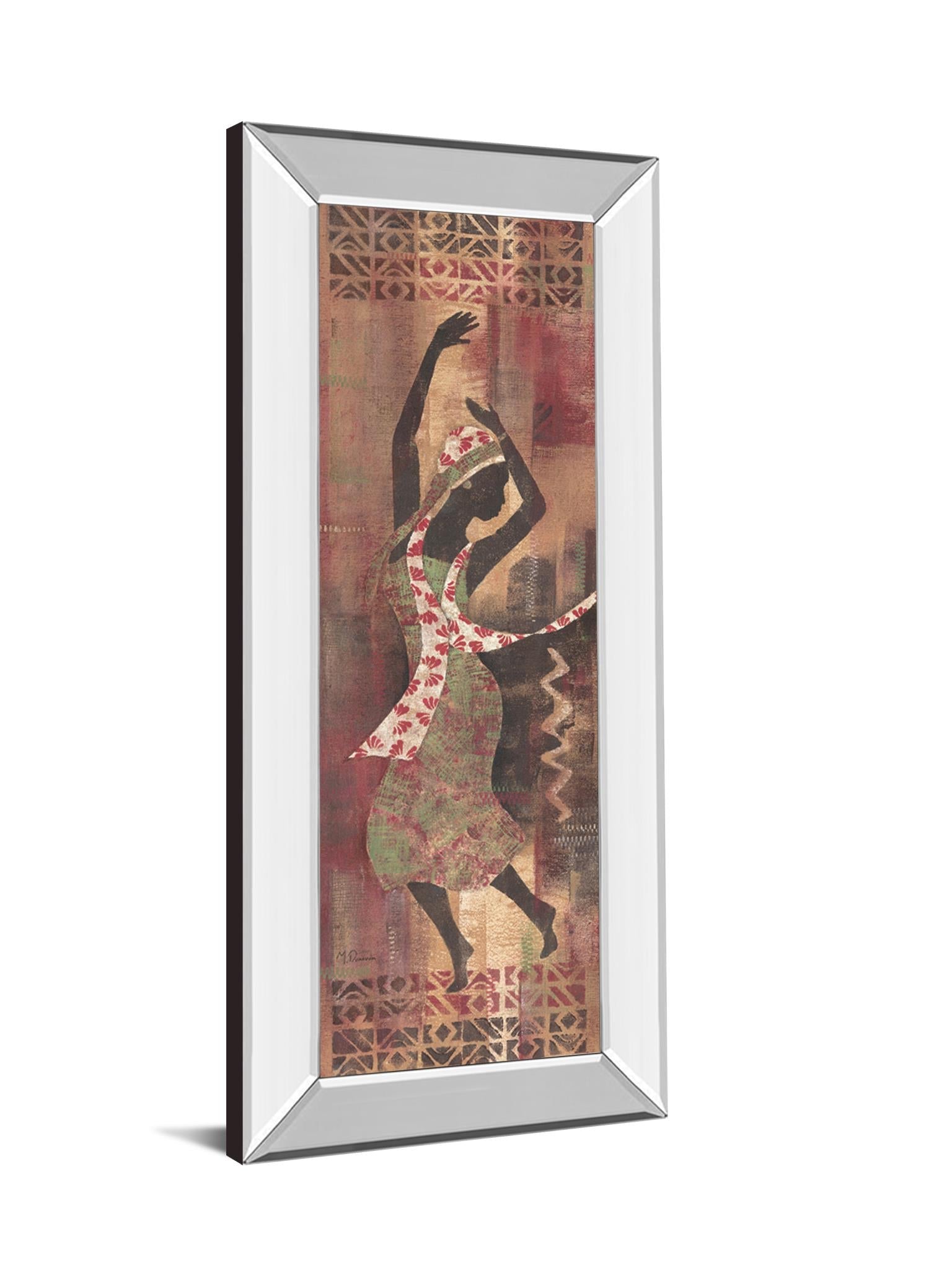 Mirrored Frame Graceful Reflection Ii By Maria Donovan 18X42 Mirror Frame Print