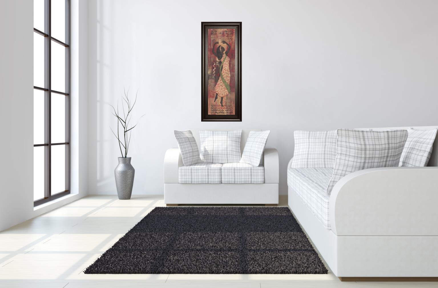 Graceful Reflection I By Maria Donovan 18X42 Framed Print
