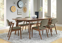 Malone  Rectangular Dining Table Set Dark Walnut