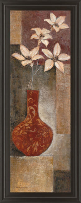 Baroque Floral I By Rosie Abrahams 18X42 Framed Print