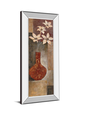 Mirrored Frame Baroque Floral I By Rosie Abrahams 18X42 Mirror Frame Print
