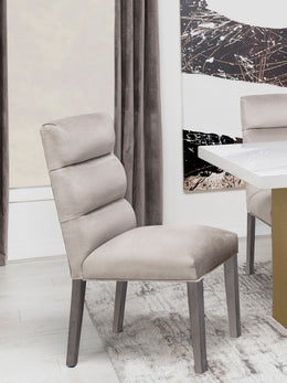 Carla Velvet Upholstered Dining Side Chair Ash (Set of 2)