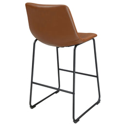 Zuni Faux Leather Upholstered Bar Chair Blue (Set of 2)