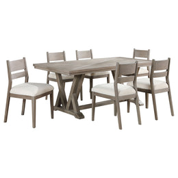 Cornelia  Rectangular Dining Table Set Coastal Grey