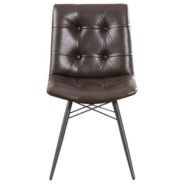 Aiken Upholstered Dining Side Chair Brown(Set of 4)