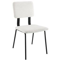 Calla Fabric Upholstered Dining Side Chair Grey (Set of 2)