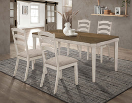 Ronnie  Rectangular Dining Table Set Rustic Cream