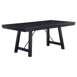 Newport  Rectangular Trestle Dining Table Set Black