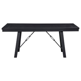 Newport  Rectangular Trestle Dining Table Set Black
