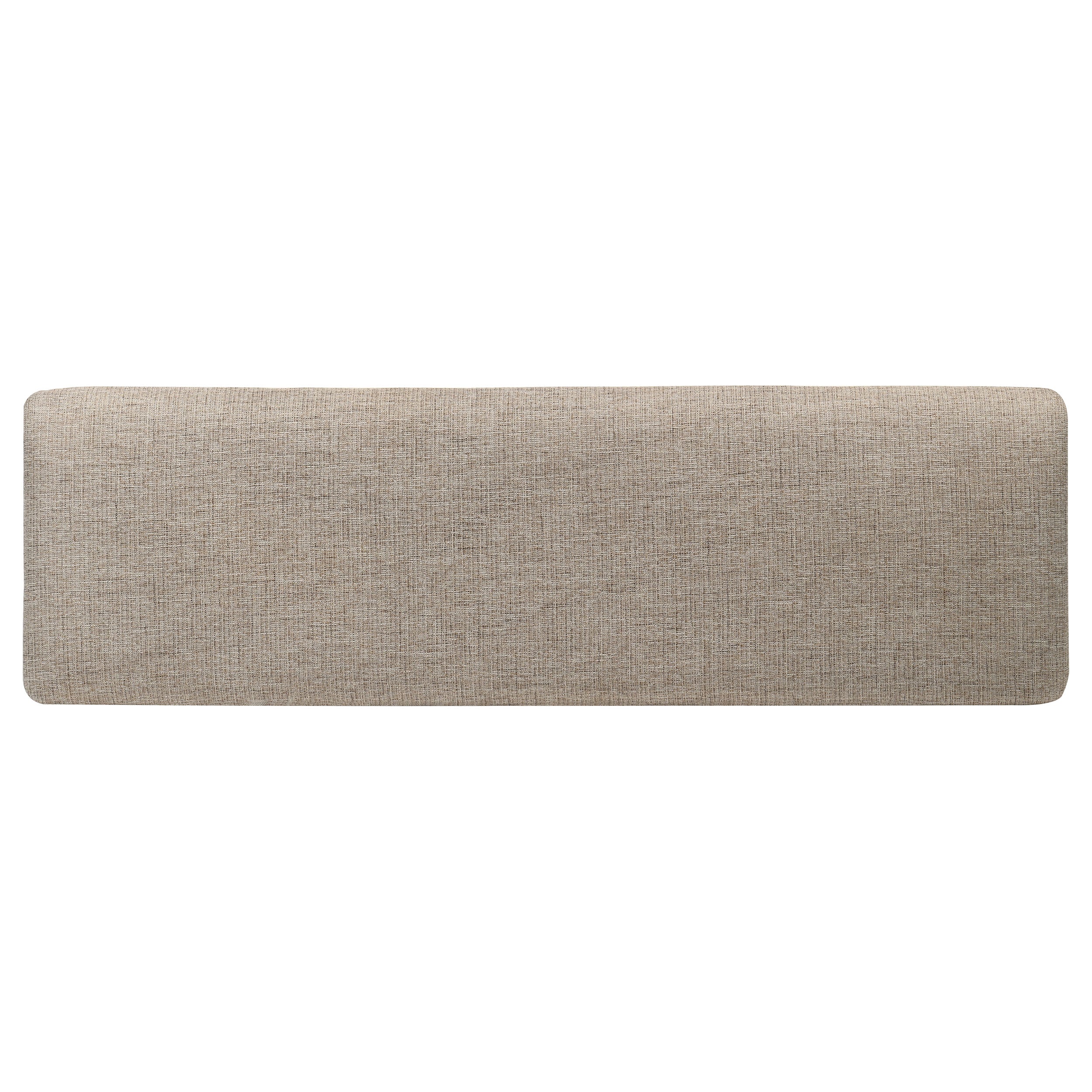 Bridget Fabric Upholstered Dining Bench Stone and Charcoal