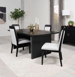 Brookmead  Extension Leaf Dining Table Set Black
