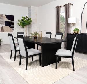 Brookmead  Extension Leaf Dining Table Set Black